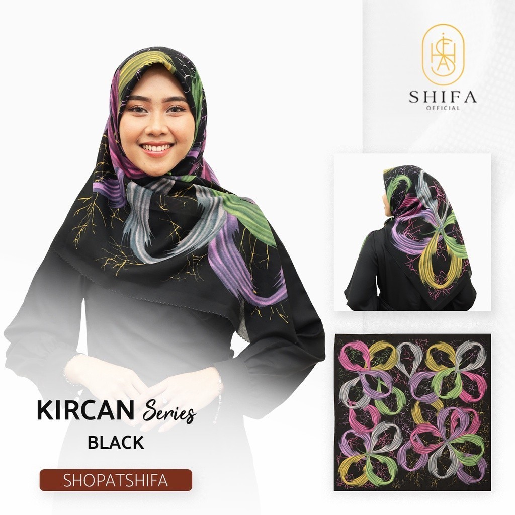 Shifa HIJAB KIRCAN Rectangular Veil Hijab With LASER CUT MOTIF