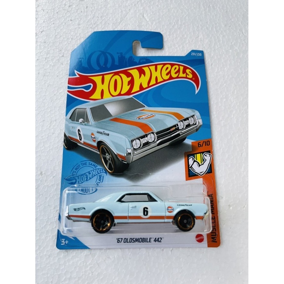 Hotwheels HOT WHEELS 67 OLDSMOBILE 442 Blue GULF MUSCLE MANIA Rare