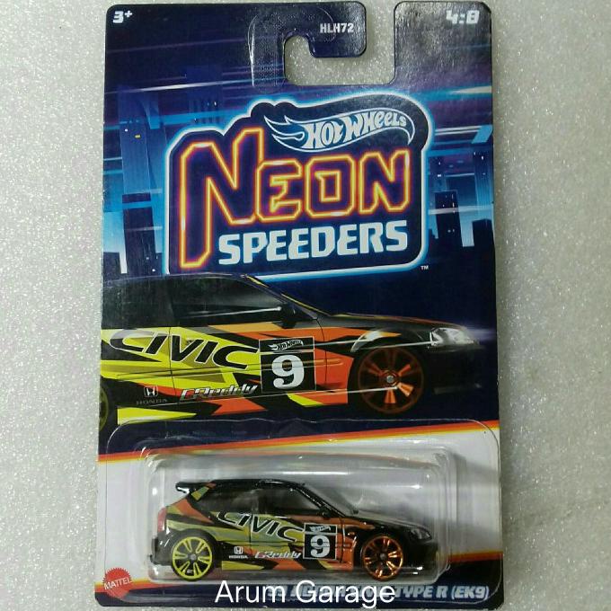 Hot Wheels Honda Civic Type R Ek Card Neon Speeders Honda Greedy