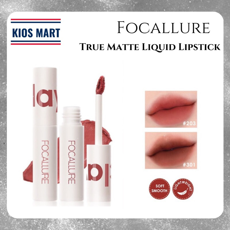 Focallure True Matte Liquid Lipstick Velvet Misty Lip Clay Shopee