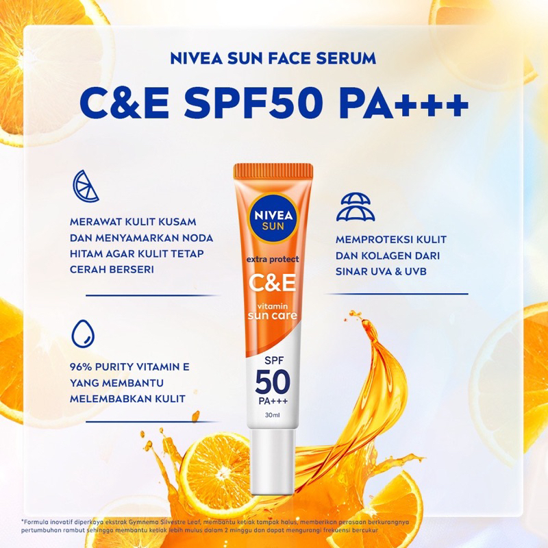 Nivea Sun Face Serum C E Spf Pa Ml Nivea Sun Serum Spf Pa