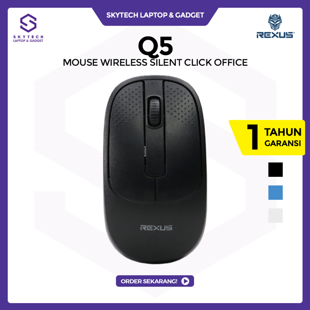 Mouse WIRELESS REXUS Q5 SILENT CLICK OFFICE ORIGINAL Official Warranty