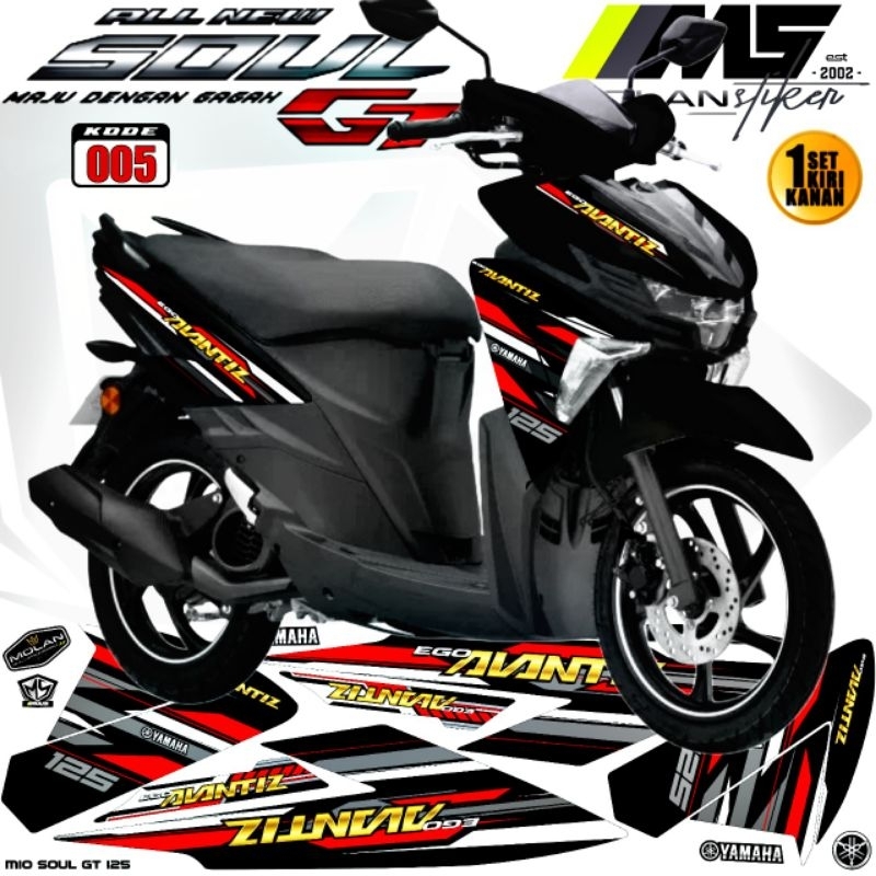 Decal Sticker Striping Variation Mio Soul Gt 125 2015 2023 New Yamaha