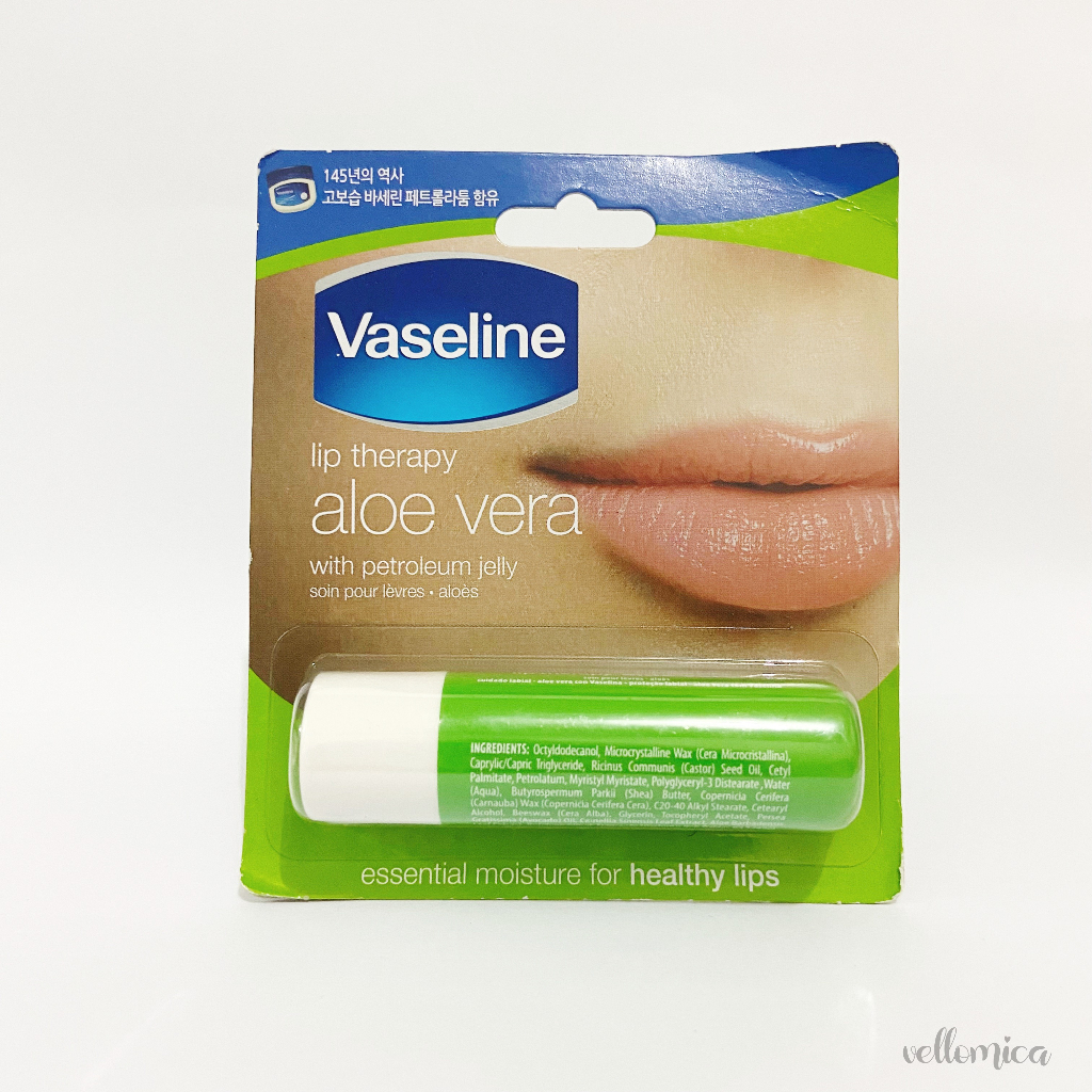 Vaseline Lip Therapy Aloe Vera With Petroleum Jelly Shopee Philippines