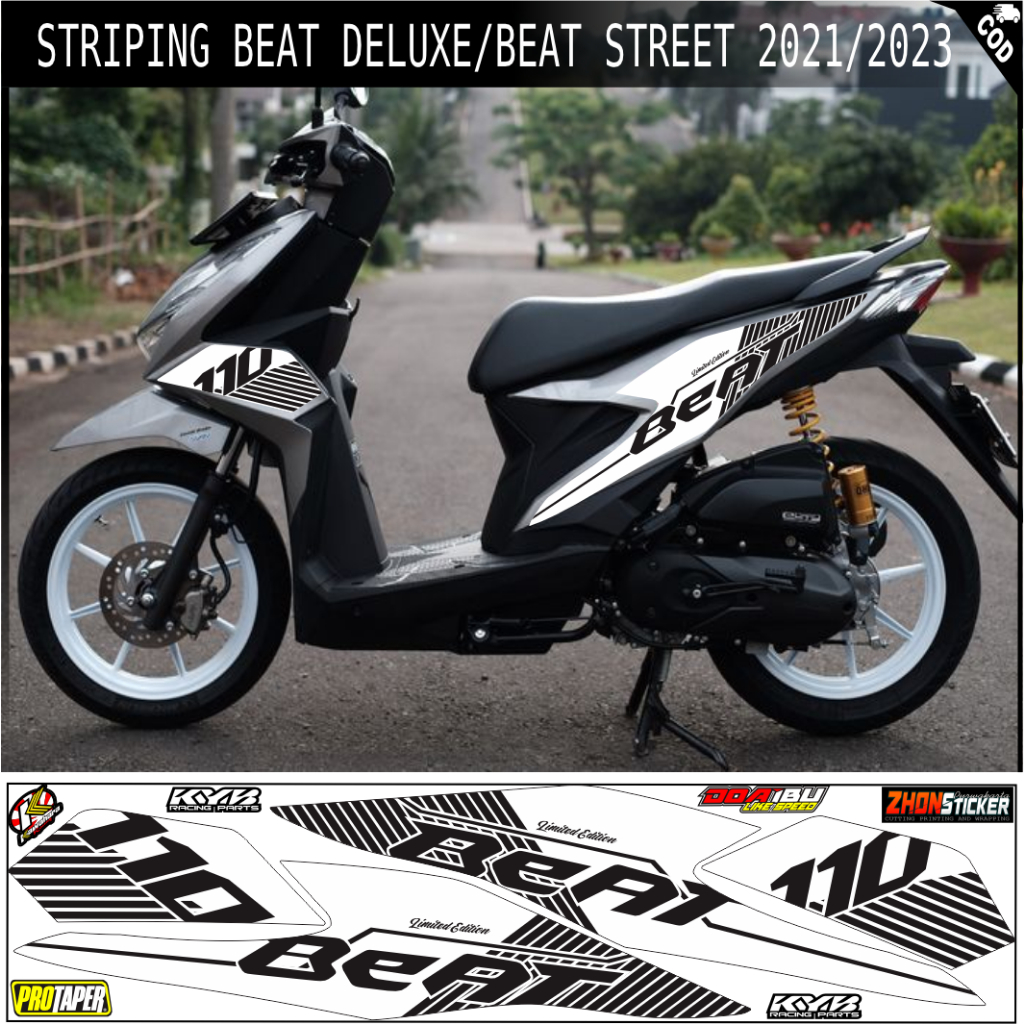 Striping Honda Beat Deluxe Beat Street 2021 2023 Variation List Sticker