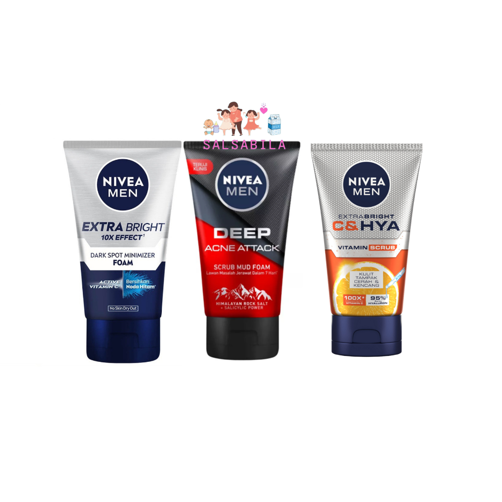 Nivea MEN Extra White Dark Spot Minimizer Facial Foam 100ml Shopee