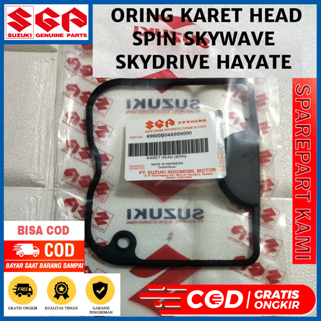 Rubber HEAD GASKET HEAD COVER SPIN 125 SKYDRIVE SKYWAVE HAYATE SUZUKI