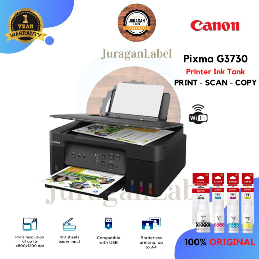 Printer Canon Pixma G Ink Tank Wifi Aio Print Scan Copy Shopee