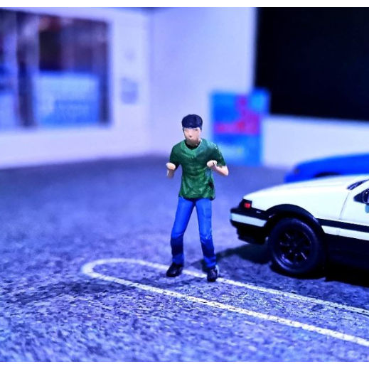 Figure Initial D Itsuki Takeuchi Diorama Mockup Hot Wheels Hot Wheels Minigt Mini GT Kyosho