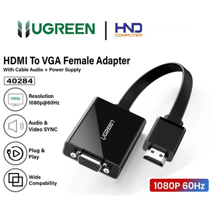 Ugreen Converter HDMI To VGA With Audio Converter 40248 Shopee