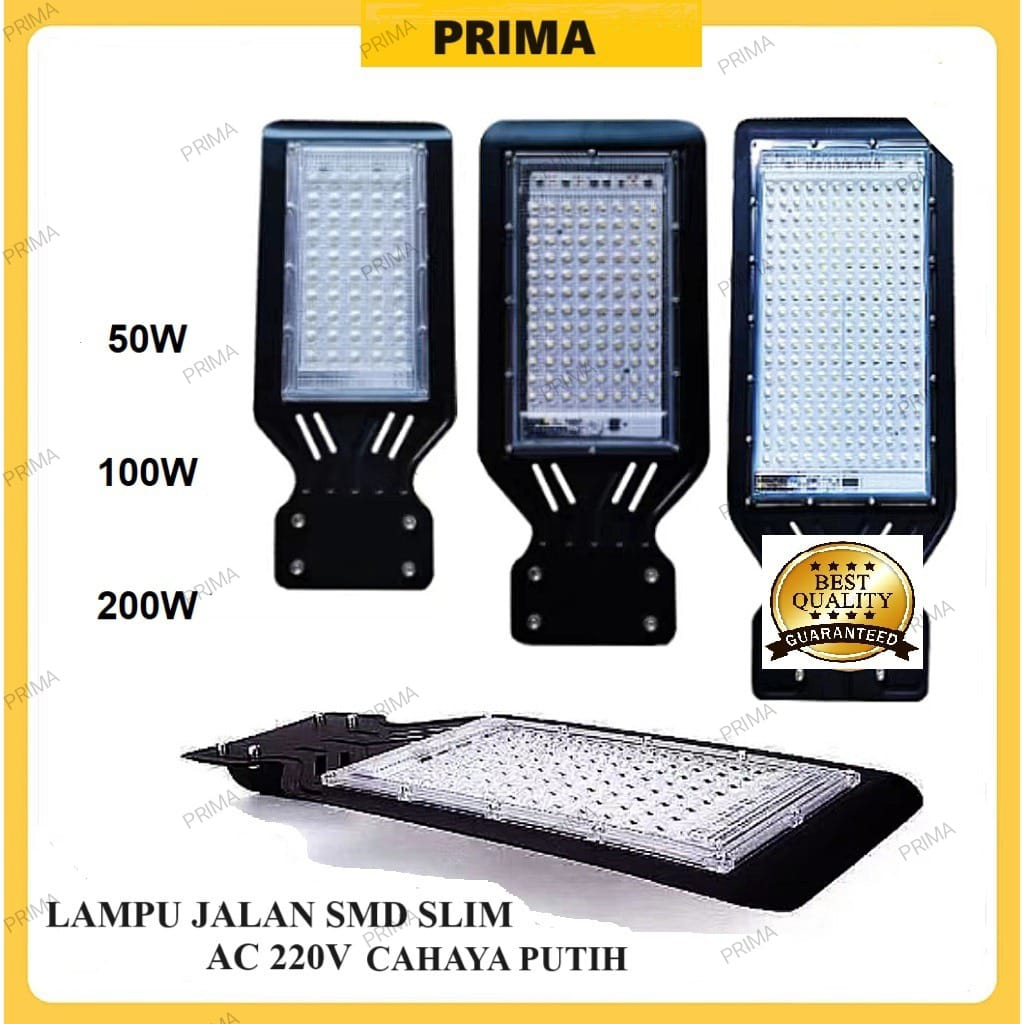 PUTIH CAHAYA Street Light SLIM PJU LED SMD 50W 100W 200W White Light