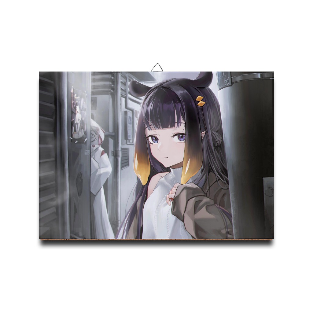 KAYU Vtuber NINOMAE INANIS SIDE BACK Anime Wooden Wall Poster HOLO EN