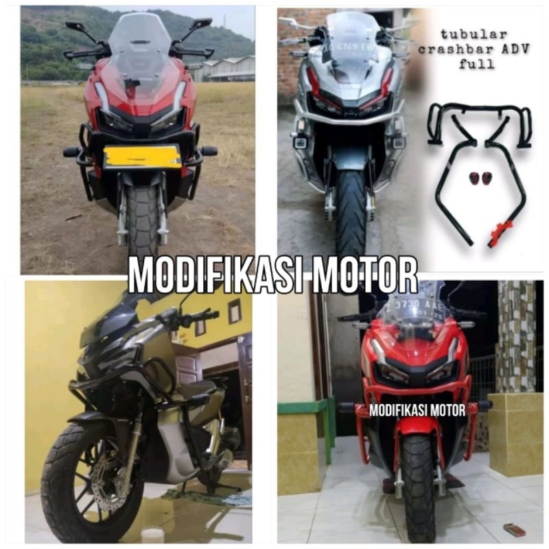 Honda Adv Tubular Crashbar Full Glasses Plus Jalu Shopee Philippines