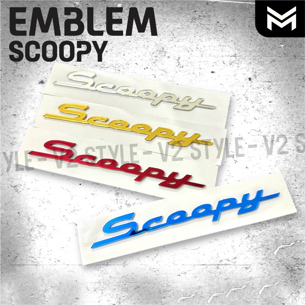 3d Embossed A Pair Of 2PCS STRIPPING 3D HONDA SCOPY Acrylic Logo