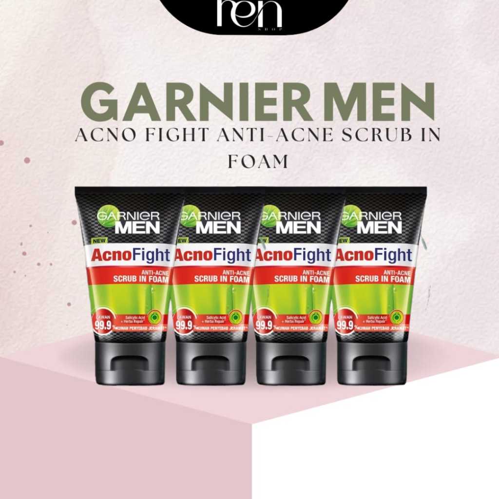 Garnier Men Acno Fight Anti Acne Scrub In Foam 100ml With Salicylic