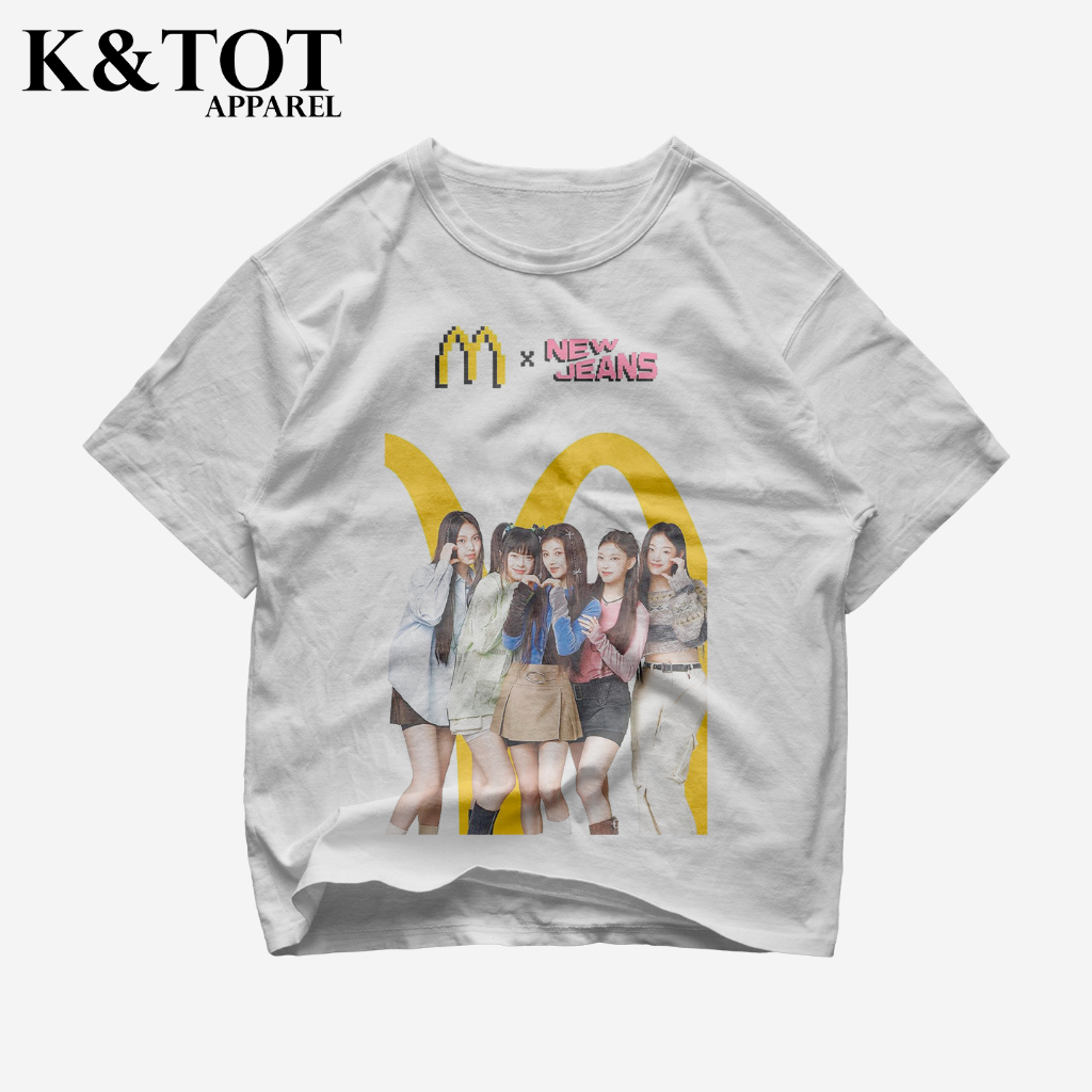 Putih Kntot Kaos Baju M X Newjeans Kpop Korean Korea Girlband