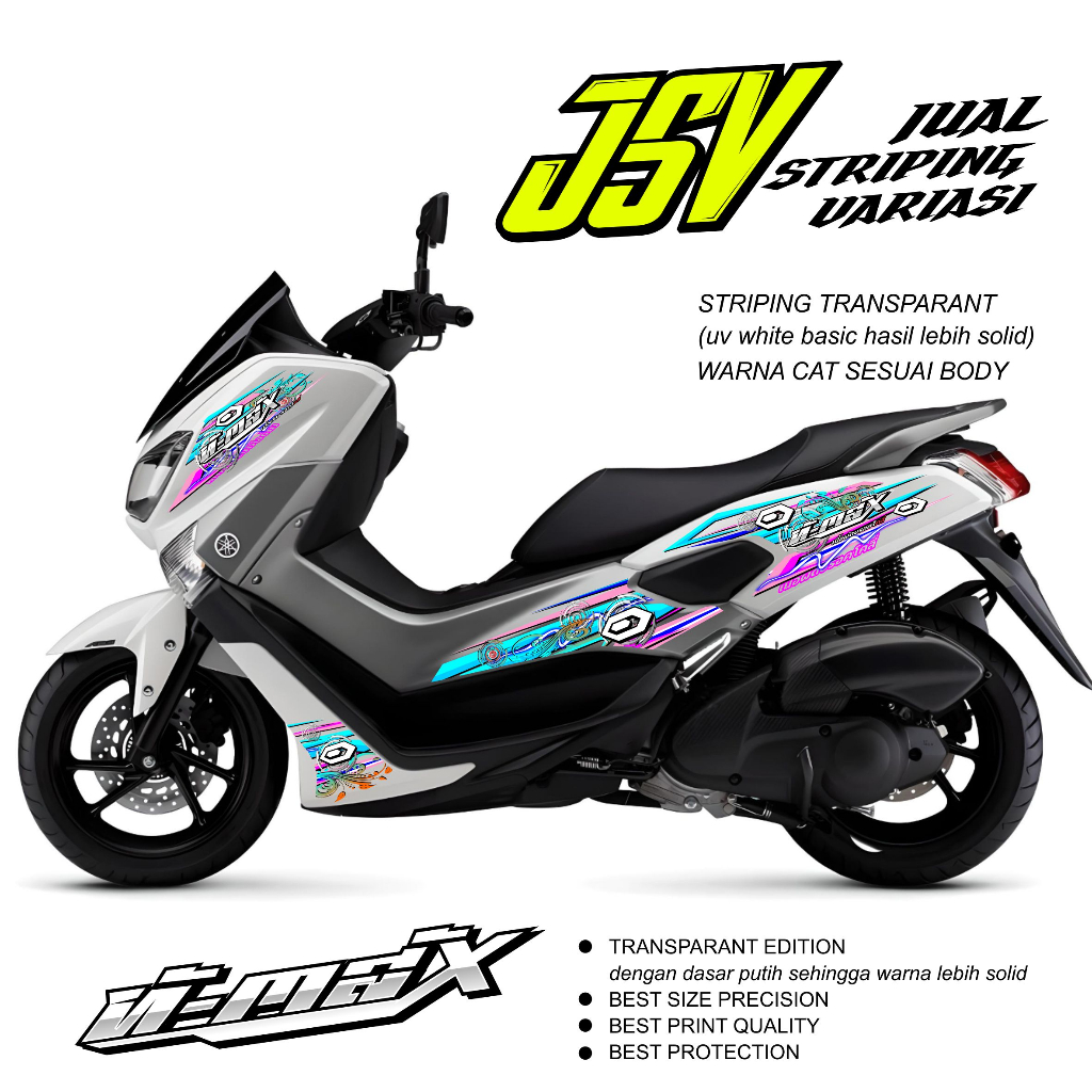 Striping Nmax Transparent Uv Solid Sticker Nmax Old Variation Shopee