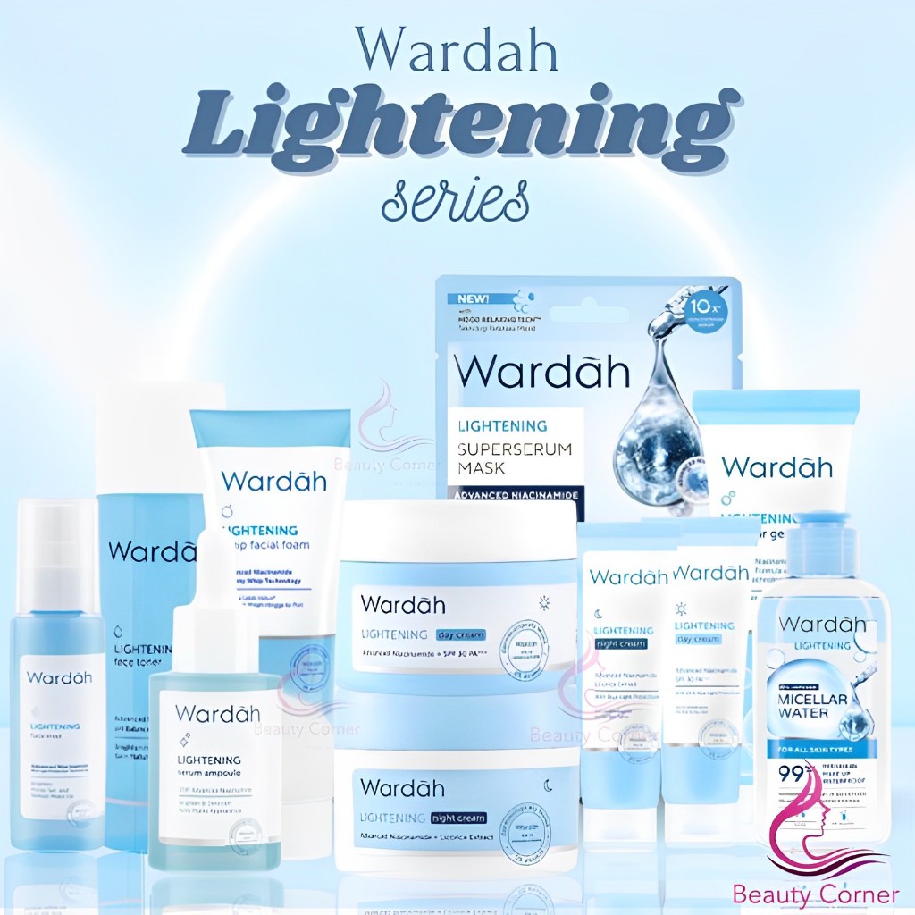 Wardah Lightening Serum Face Toner Whip Foam Facial Micellar Gentle