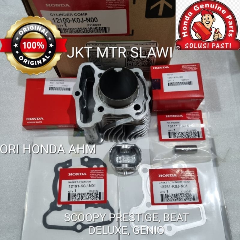 Block Set Piston Piston Ring Pen Complete Size Std Honda Genio Beat K A