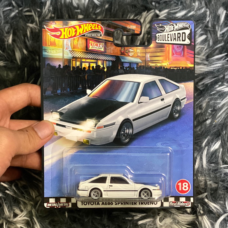 PUTIH Hot Wheels Premium Toyota AE86 Sprinter Trueno White Boulevard