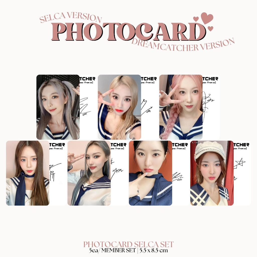 Photocard DREAMCATCHER SELCA BON VOYAGE 2 Sides 5Pcs Contents 2 Sided