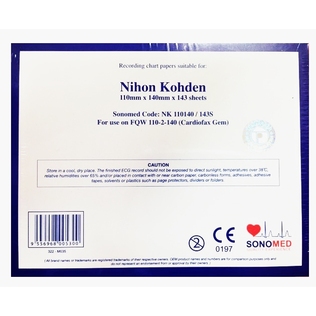 Nihon Kohden Ecg Paper Cardiofax Gem Ekg Paper 110 2 140 110mm X 140mm