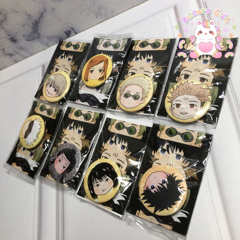 Brooch Pin Jujutsu Kaisen Jjk Anime Cute Plastic Merch Gojo Geto Yuuji