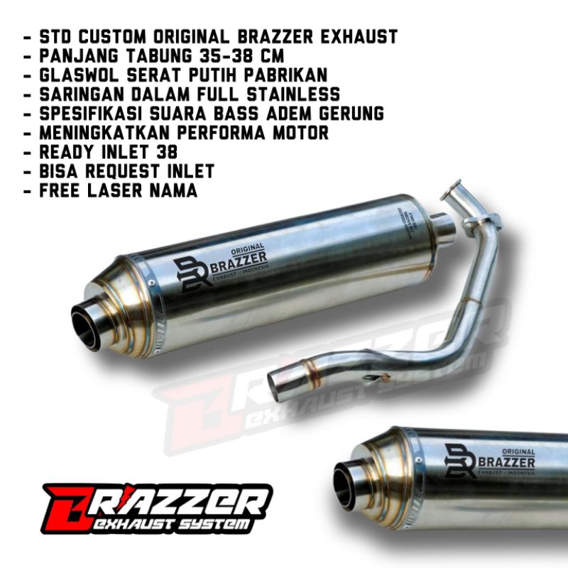 Standard Racing Exhaust Nmax Aerox PCX Vario Adv Beat Scoopy Mio Lexi