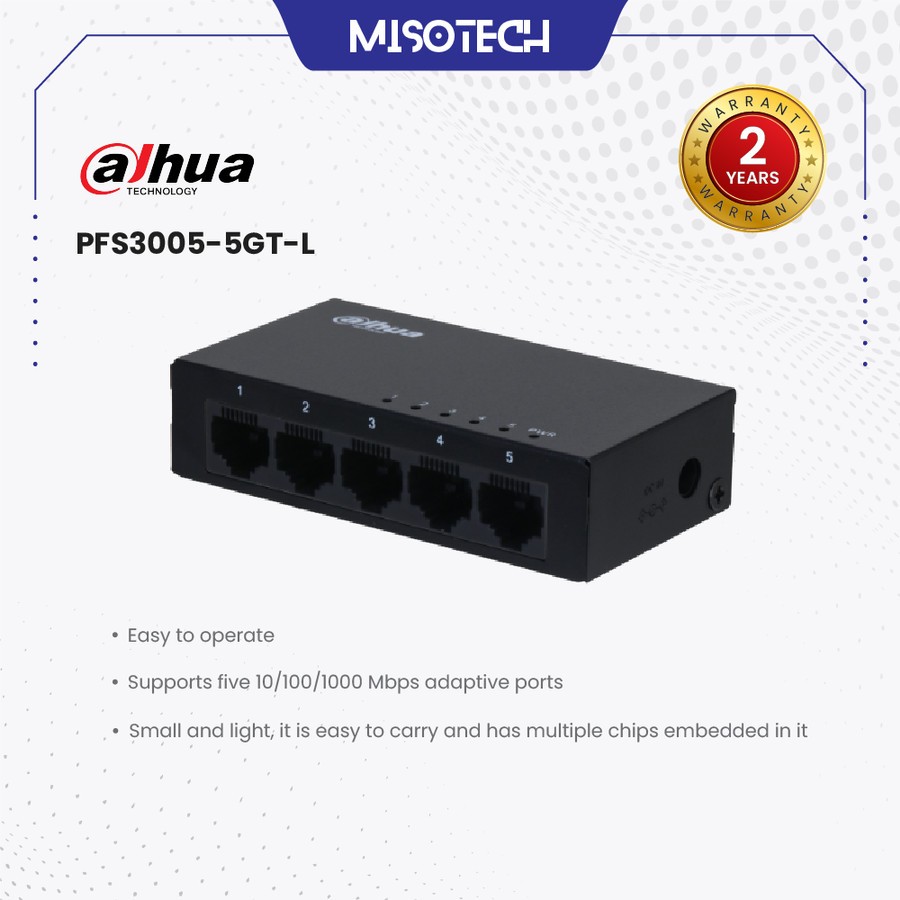 Dahua Dh Pfs Gt L Gigabit Mbps Plastic Port Network Switch