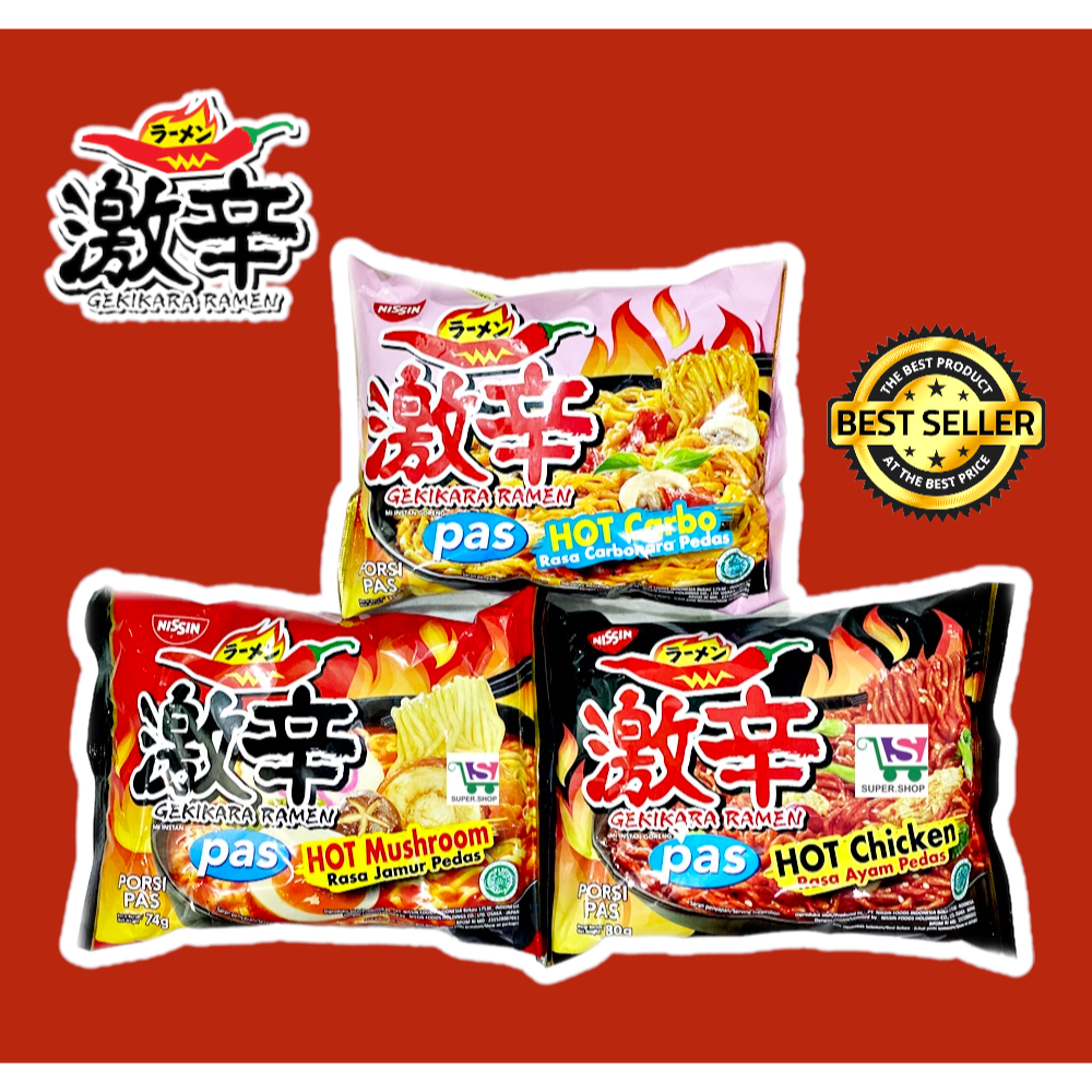 Gekikara Ramen PAS Carbonara Hot Chicken Mushroom NISSIN Instant