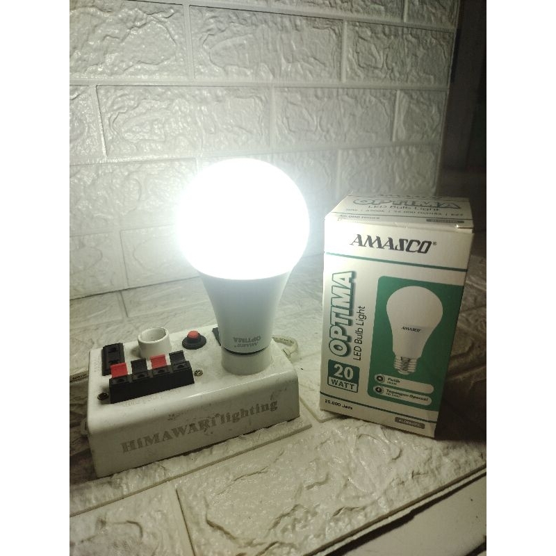 PUTIH Led Light Bulb 15 18 20 WATT AMASCO OPTIMA Bright White 1 Year