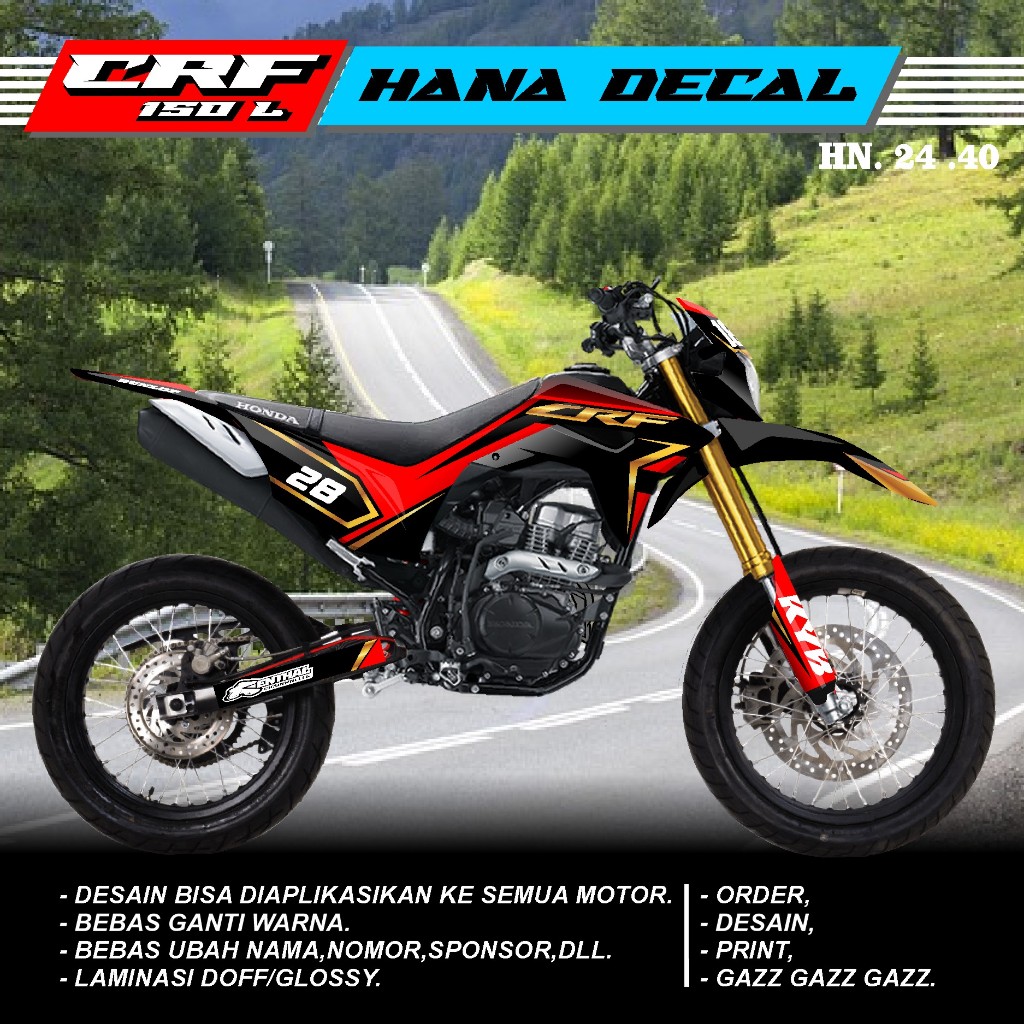 Decal Sticker Motorcycle Crf L Full Body Dekal Sticker Honda Crf