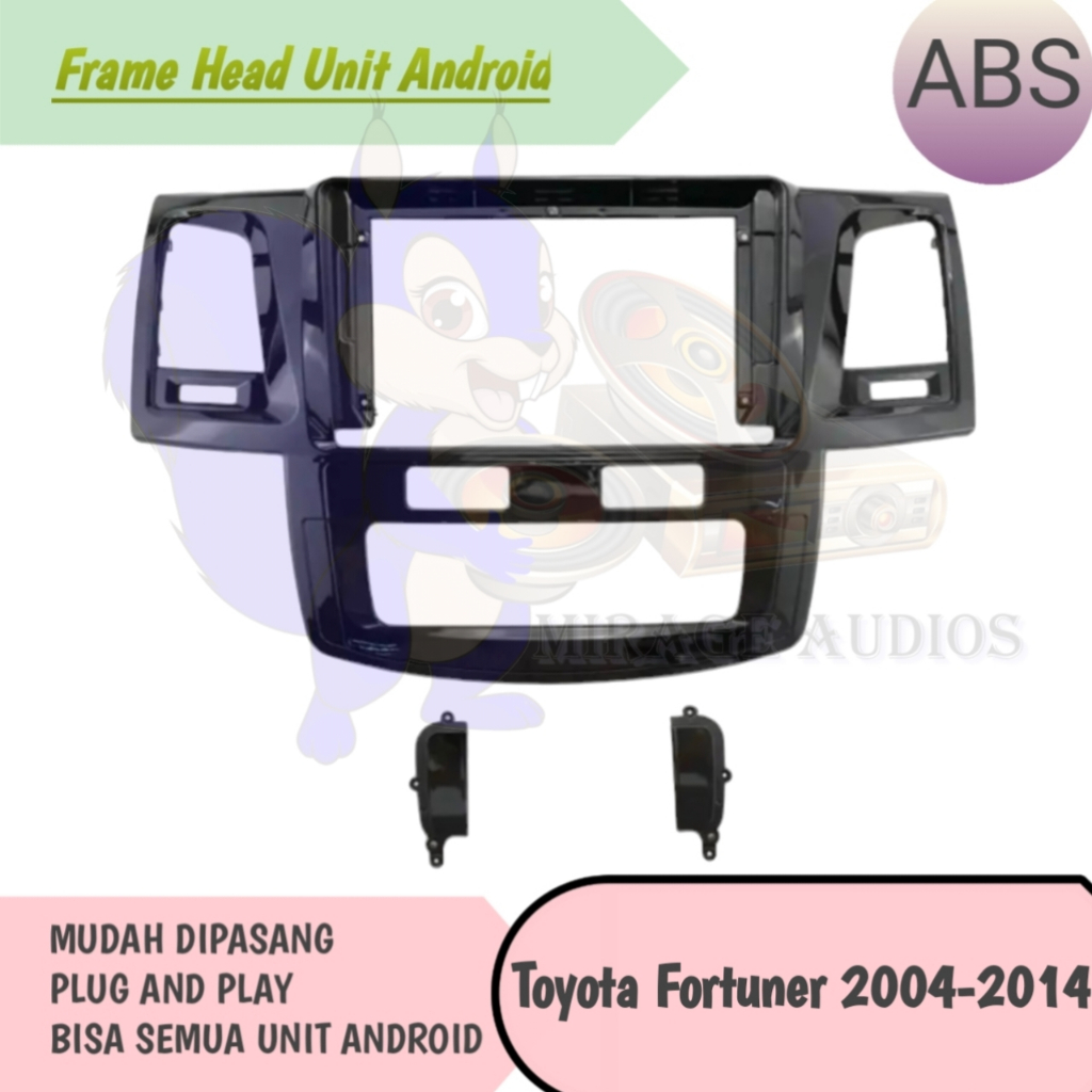 Toyota Fortuner 2004 2015 9 Inch Android Head Unit Frame Shopee