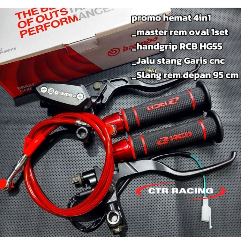 Complete Package Of Oval Brake Master Plus Handgrip Original RCB HG 55