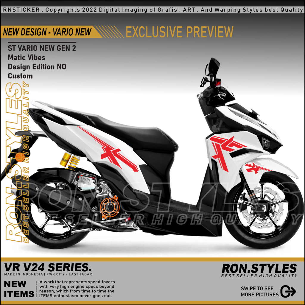 Vrv24 CUTTING STICKER STRIPING Variation VARIO NEW GEN 2 STRIPING VARIO