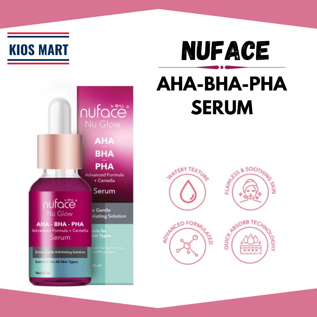 Nuface Nu Glow AHA BHA PHA Advanced Formula Centella Serum Shopee