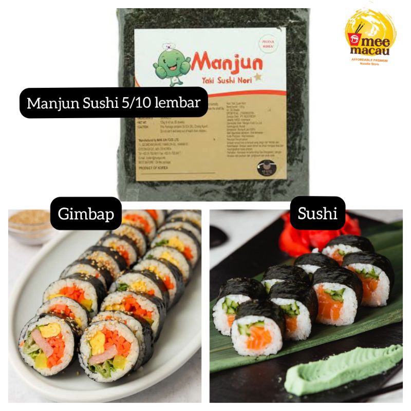 Manjun Nori Halal Seaweed Seaweed Sushi Gimbap Korean Yaki Sushi Nori