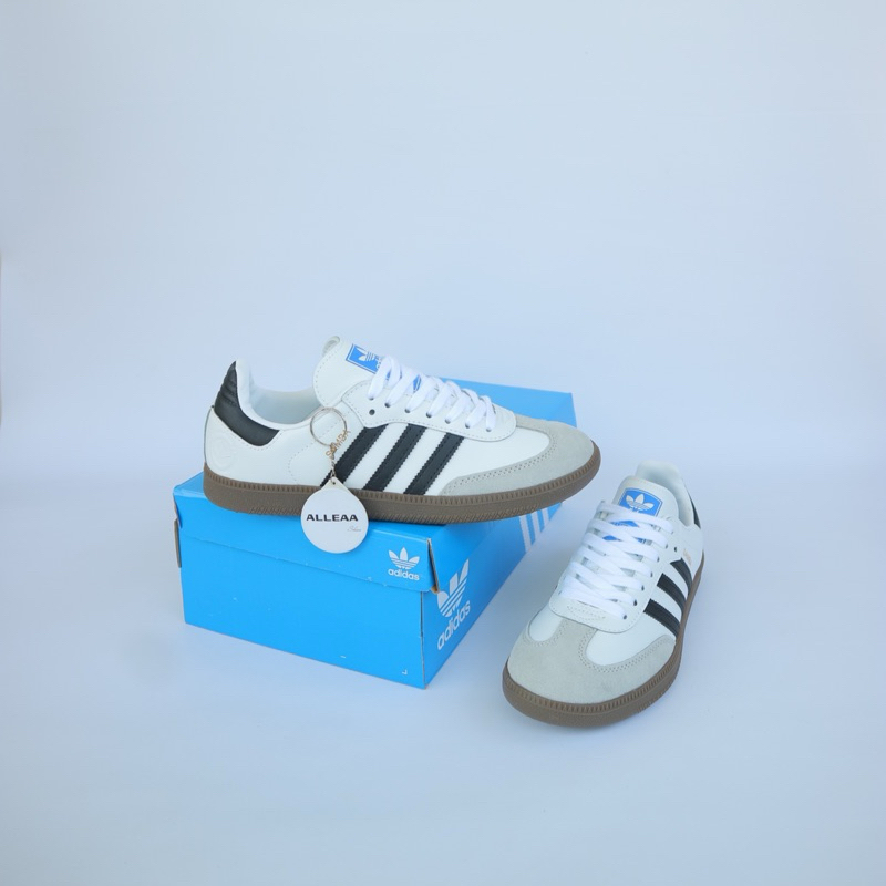 Adidas Samba Vegan White Gum Cloud White Core Black Gum Shopee