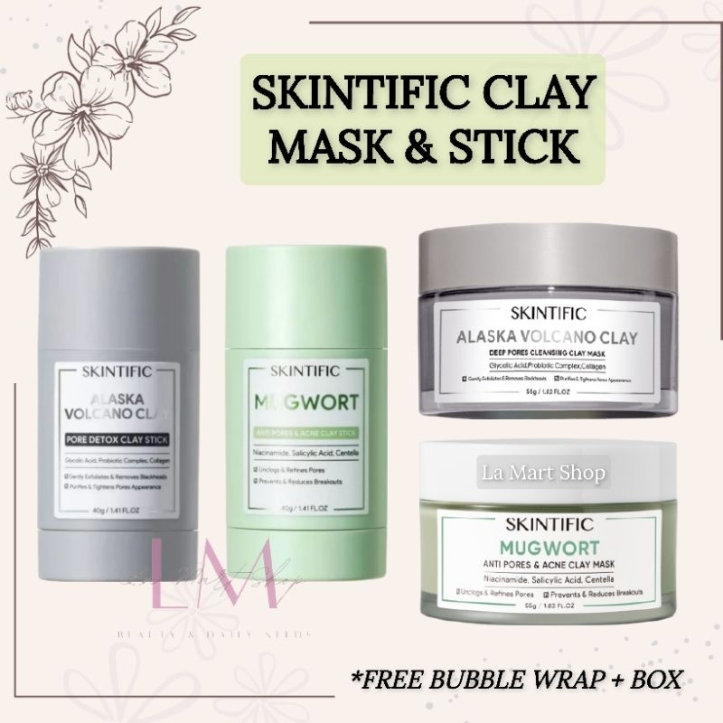 Skintific Jar Stick Clay Mask Mugwort Alaska Volcano Shopee Philippines