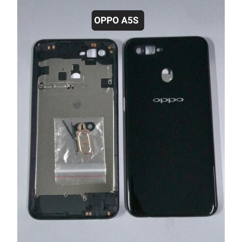 Hitam Backdoor Back Cassing Kessing Housing Fullset Oppo A S Black