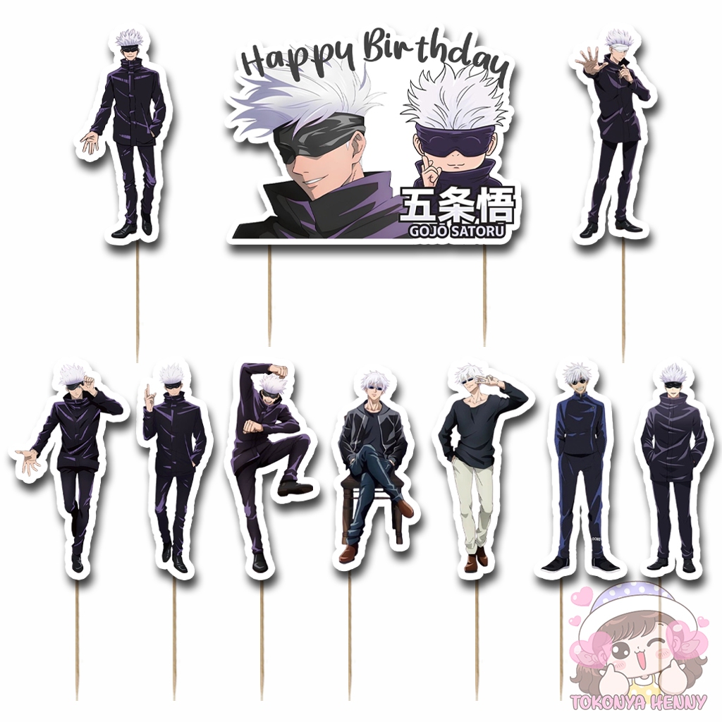 Cake Topper Birthday Cake Decoration Jujutsu Kaisen Anime Gojo Satoru