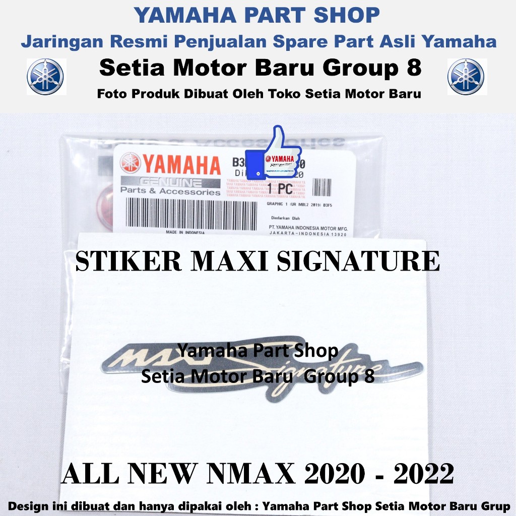 Maxi Signature All New N Max Nmax Logo Sticker Original Yamaha Surabaya