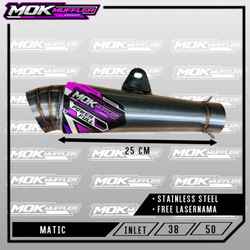 Aerox Nmax Vario Racing Exhaust Silincer All Matic Type MOK3 Titan