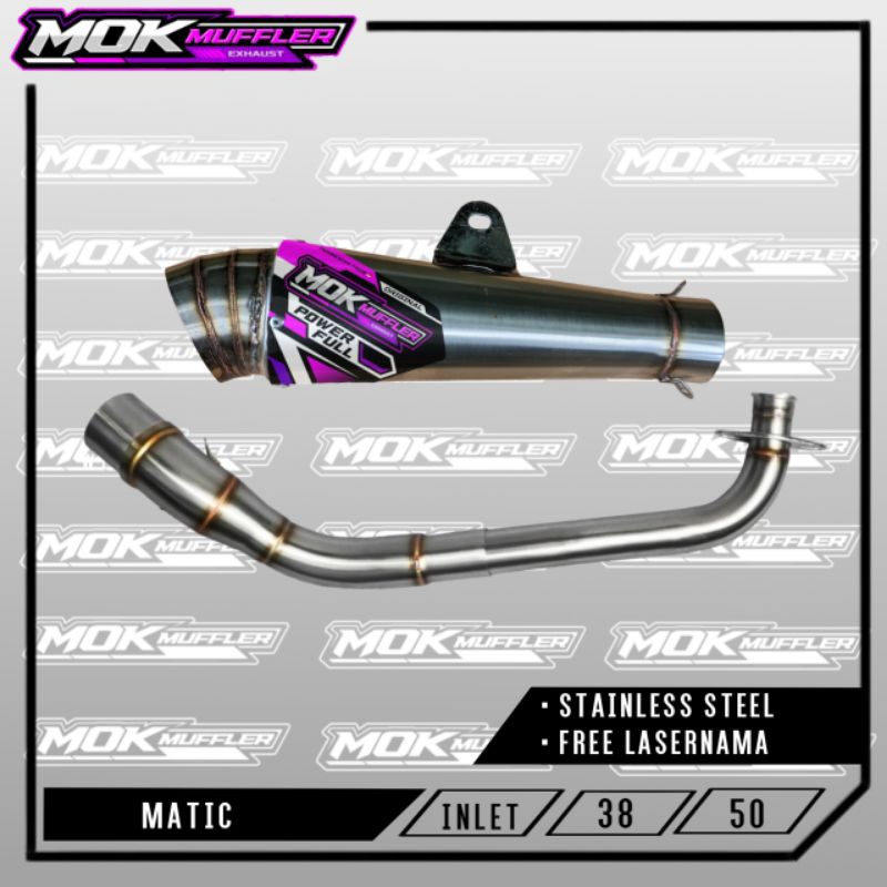 Aerox Nmax Vario Racing Exhaust All Matic Full System Type Mok Titan