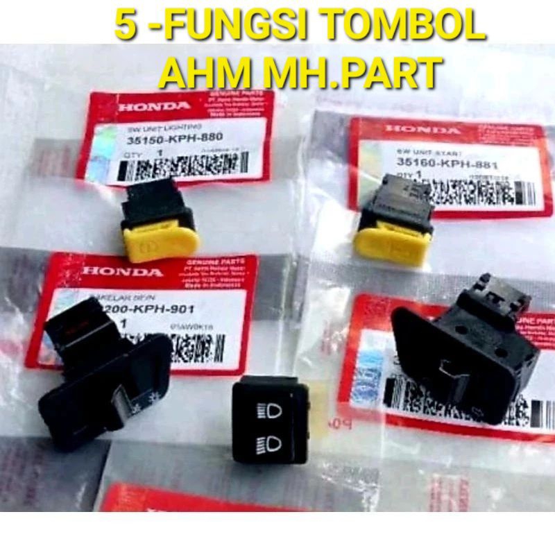 TOMBOL Switch Button SET 5pcs Functions BEAT Carburetor VARIO