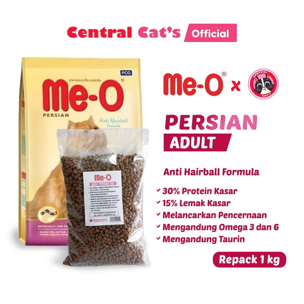 Me O Persian Adult Anti Hairball 1kg Repack Cat Food Shopee Philippines