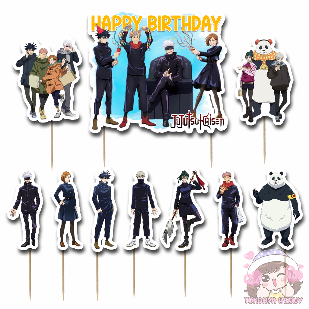 Jujutsu KAISEN ANIME Birthday Cake Topper Shopee Philippines