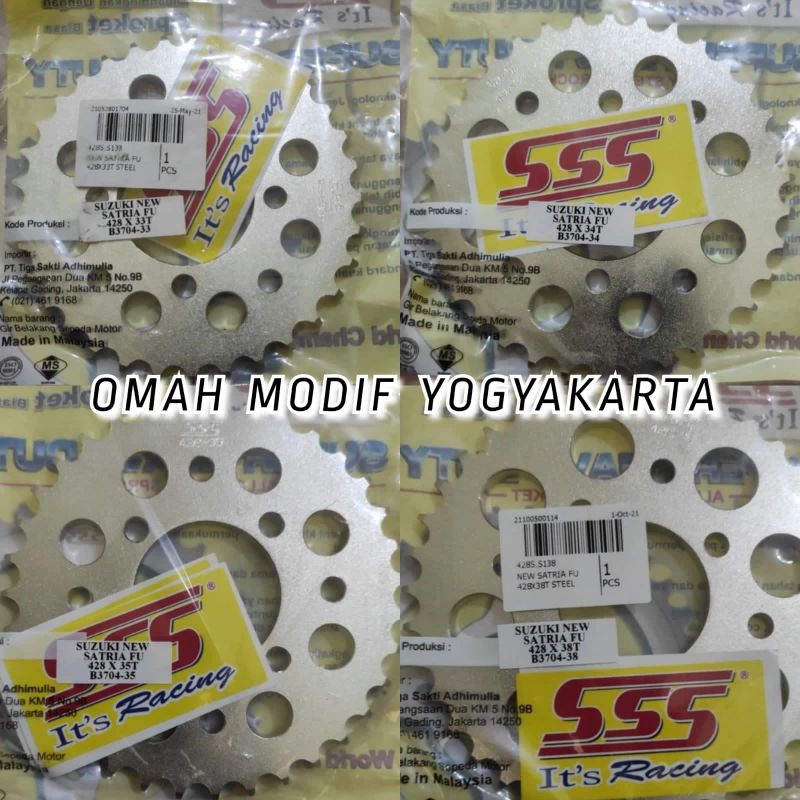 Rear Gear SSS 428 Satria FU Old Barong Facelift New Fi Smash Kaze W175