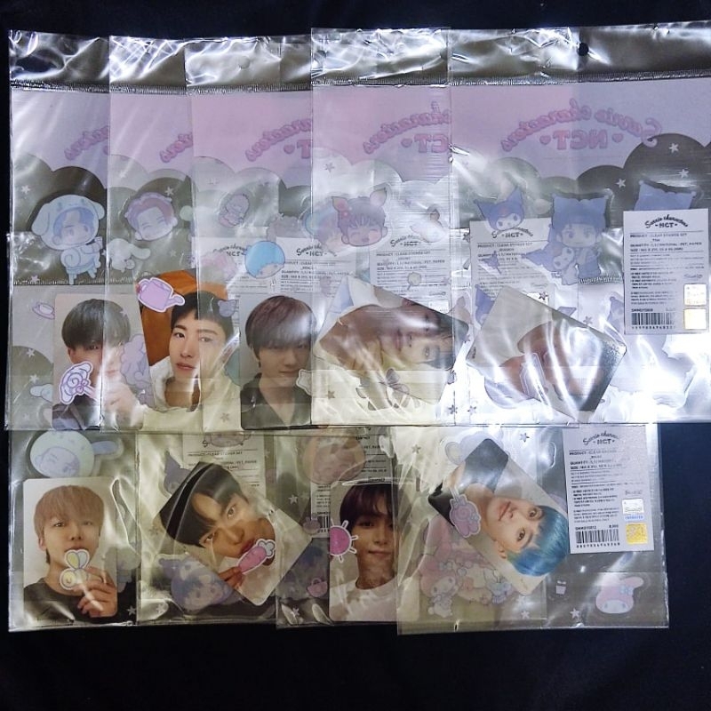 Md Sanrio Nct Clear Sticker Set Jeno Renjun Sogang Winwin Ten Jaemin