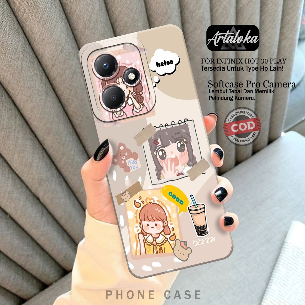 Softcase Infinix Hot 30 Play Fashion Case Cartoon Softcase Hp Infinix